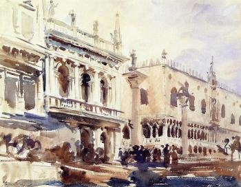 約翰 辛格 薩金特 The Piazzetta and the Doge's Palace